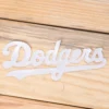 LA Dodgers White Script Iron-On Patch