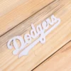 LA Dodgers White Script Logo Patch