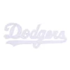 LA Dodgers White Script Patch