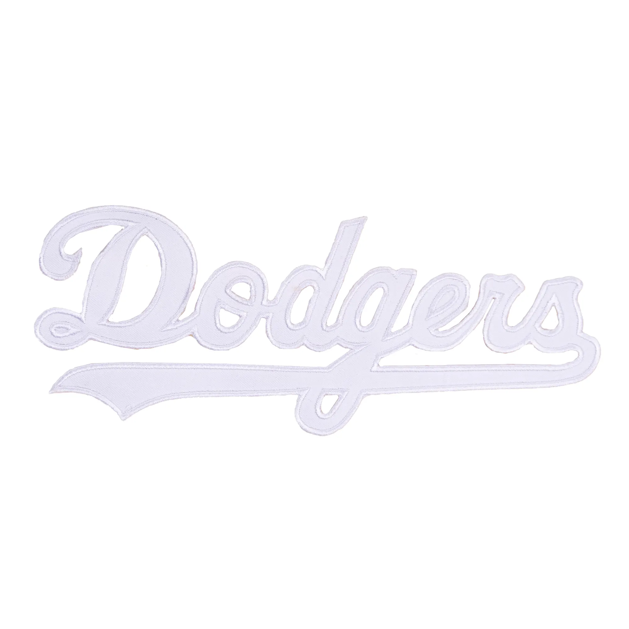 LA Dodgers White Script Patch