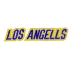 Los Angeles Lakers 3D Wordmark Yellow/Purple Patch