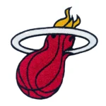Miami Heat Flame Basketball Logo Patch