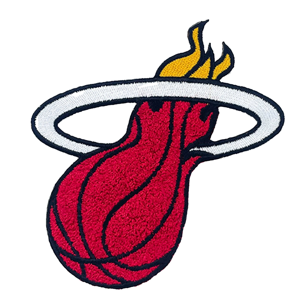 Miami Heat Flame Basketball Logo Patch