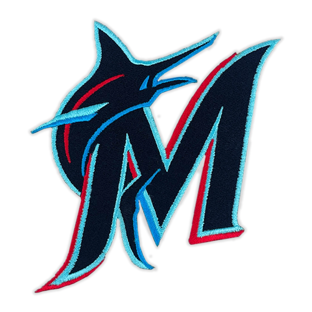 Miami Marlins "M" Blue/Red Logo Patch
