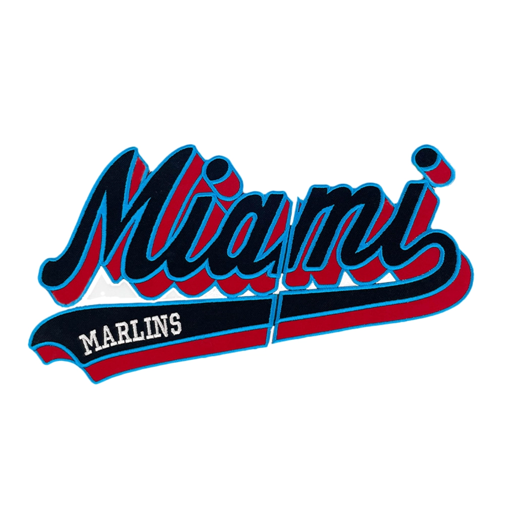 Miami Marlins Retro Script Logo Jacket Patch