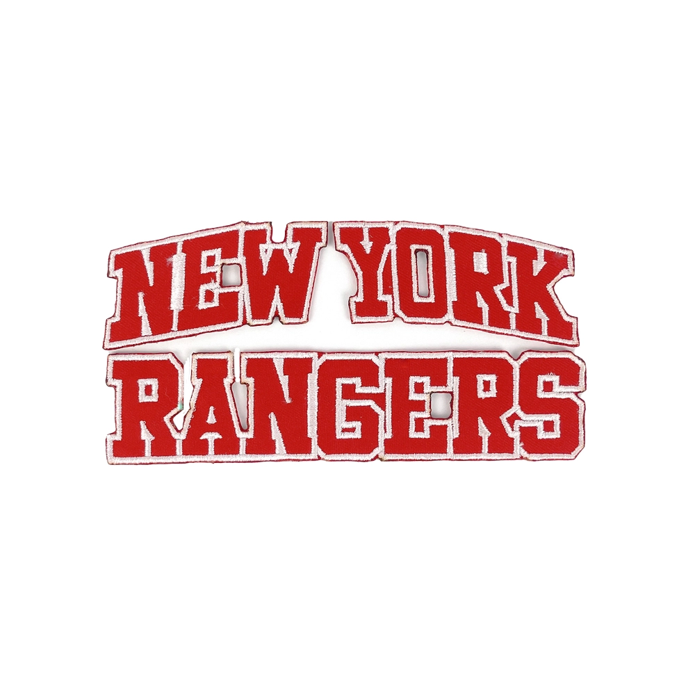New York Rangers 3D Bold Red and White Arched Embroidered