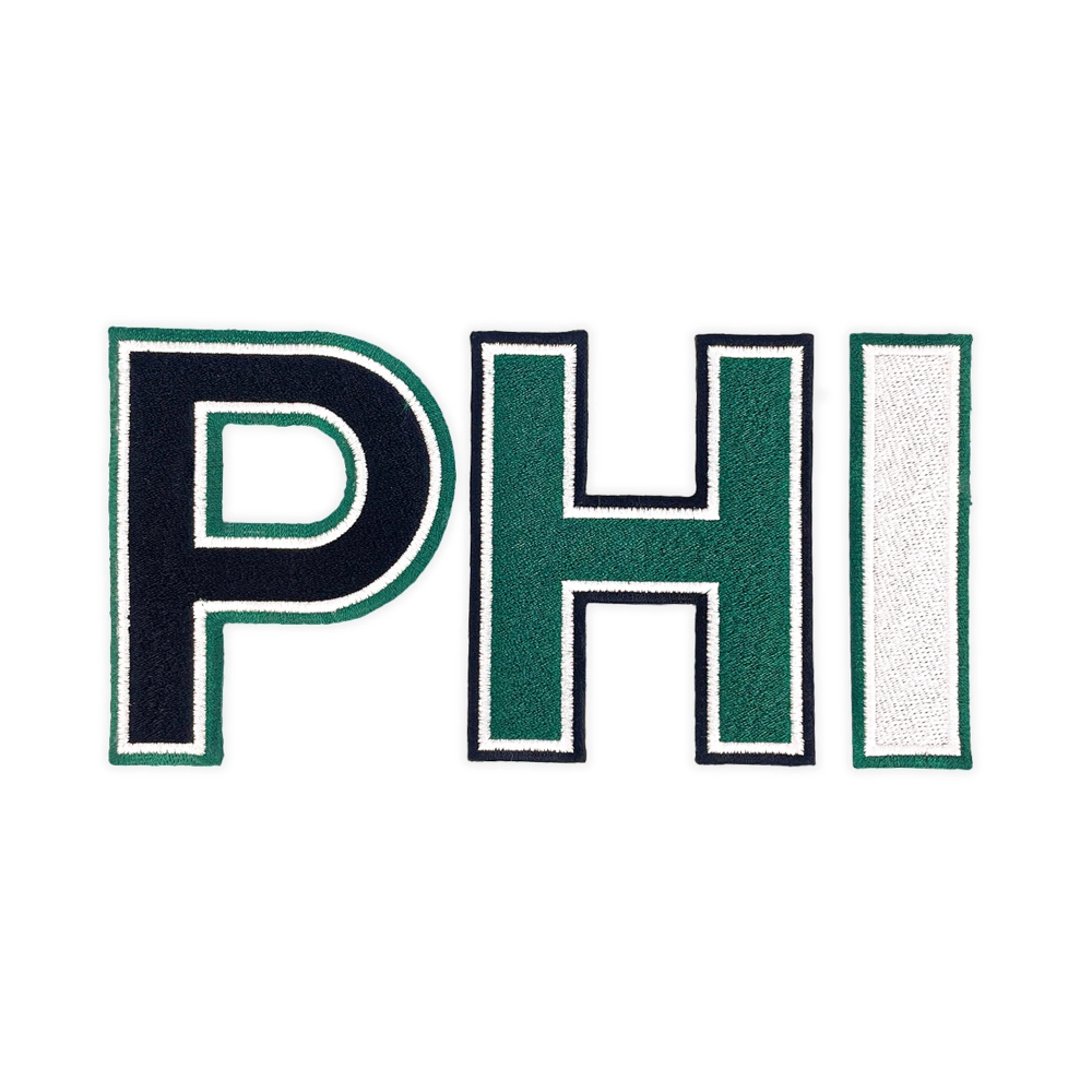 Philadelphia Eagles PHI letter logo patch,