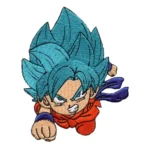 Super Saiyan Blue Goku Action Pose Patch