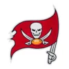 Tampa Bay Buccaneers Red Flag Skull Chenille Patch