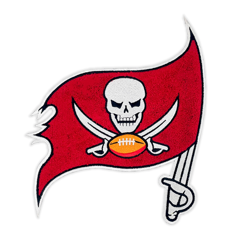 Tampa Bay Buccaneers Red Flag Skull Chenille Patch