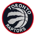 Toronto Raptors Bold Red/Silver Basketball Round Patch
