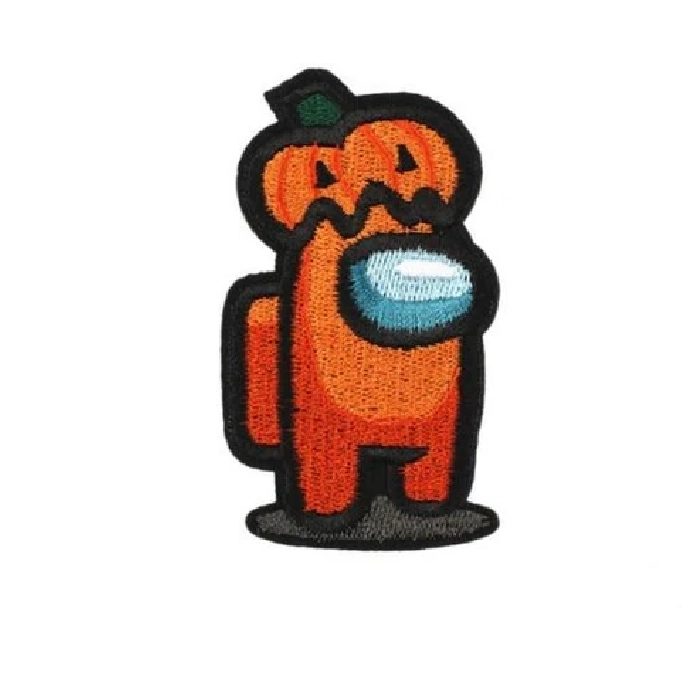 Among Us Orange Pumpkin Crewmate Patch