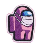 Among Us Purple White Mask Patch