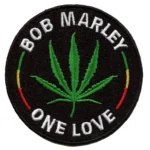 Bob Marley One Love Cannabis Leaf Patch