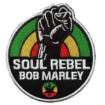 Bob Marley Soul Rebel Rasta Fist Power Patch