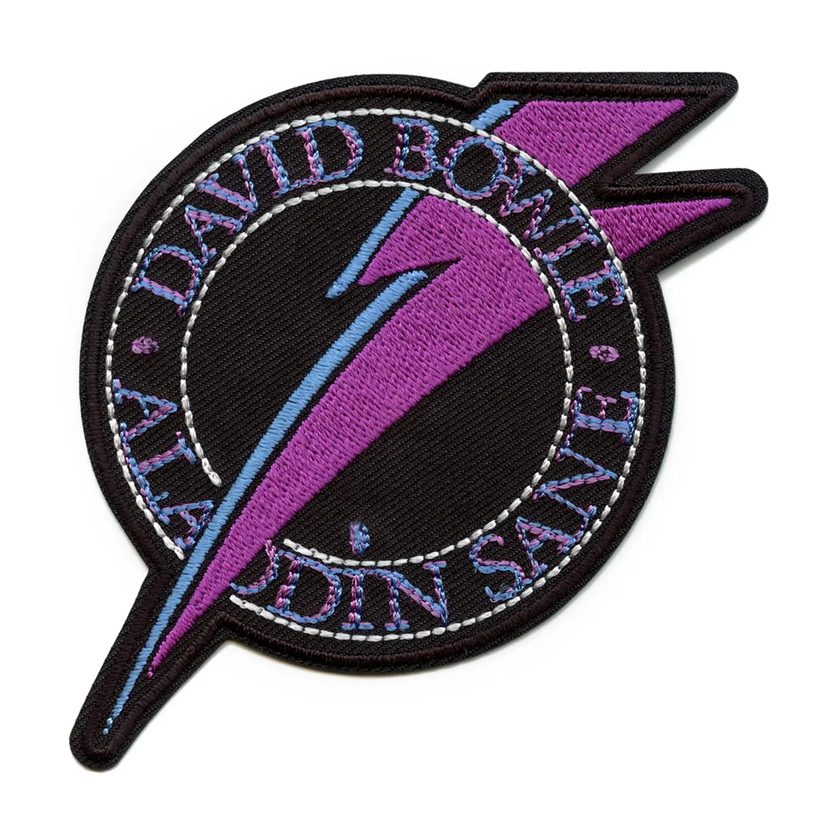 David Bowie Aladdin Sane Purple Lightning Bolt Patch
