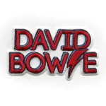 David Bowie Red Script Logo Patch