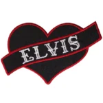 Elvis Presley Heart Rock & Roll Valentine Patch