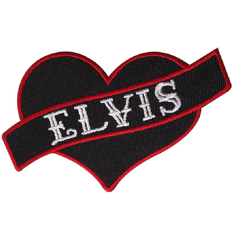Elvis Presley Heart Embroidered Patch
