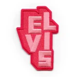 Elvis Presley Pink 3D Letters Logo Patch