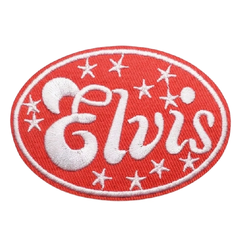 Elvis Presley Red Oval Logo Patch
