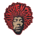 Jimi Hendrix Flame Hair Face Patch