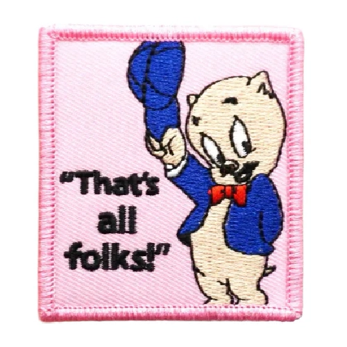 Porky Pig "That's All Folks!" patch