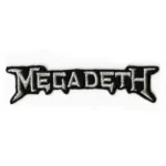 Megadeth Silver Metal Band Logo Strip Patch