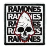 The Ramones White Skull Logo Patch