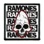The Ramones Repeating Logo Skull Patch