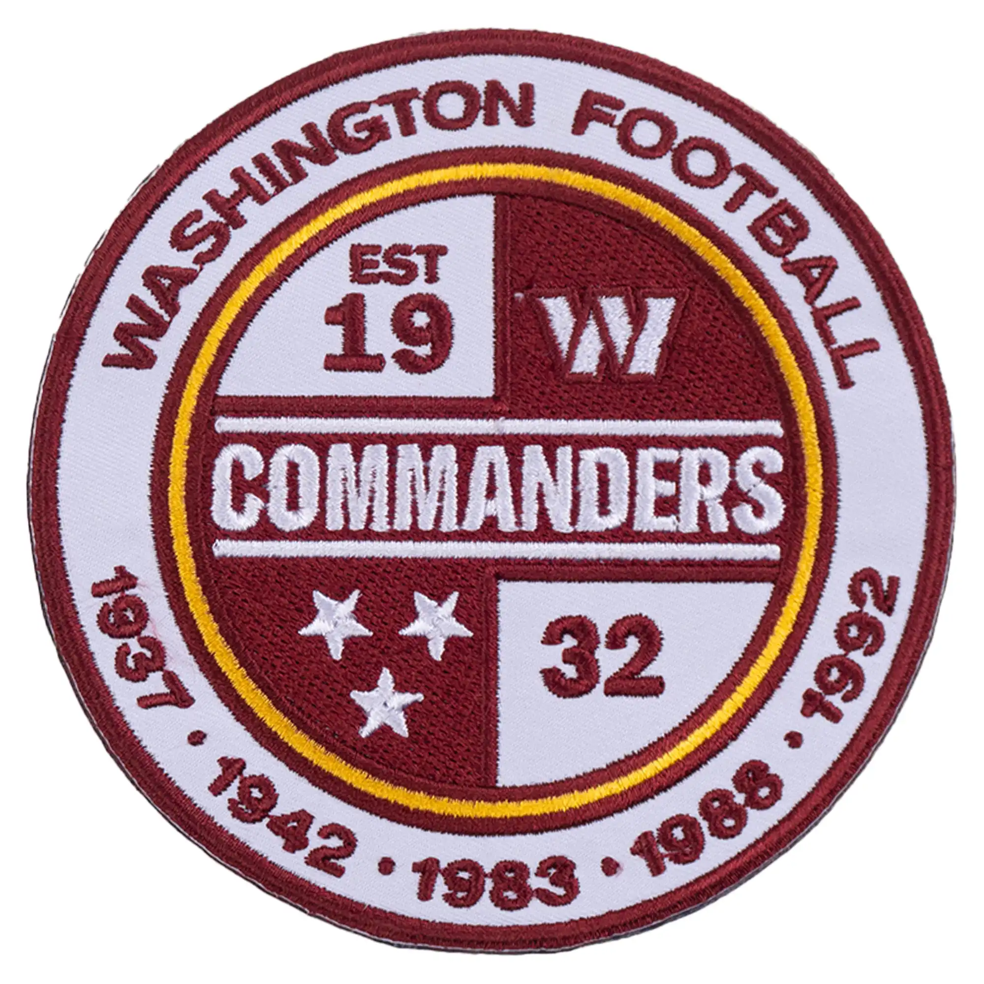 Washington Commanders Est 1932 3 Star Patch