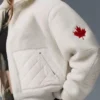 Shane Hollander Fleece Jacket Red Maple leaf Patch