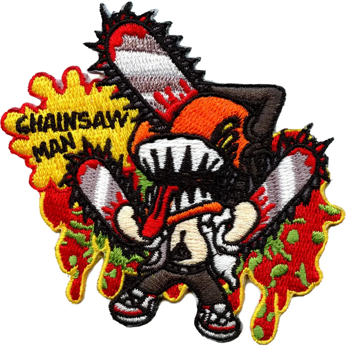 Chainsaw Man Chibi Denji Splatter Patch