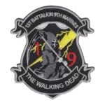 The Walking Dead USMC 1st Battalion 9th Marines Grim Reaper Patch