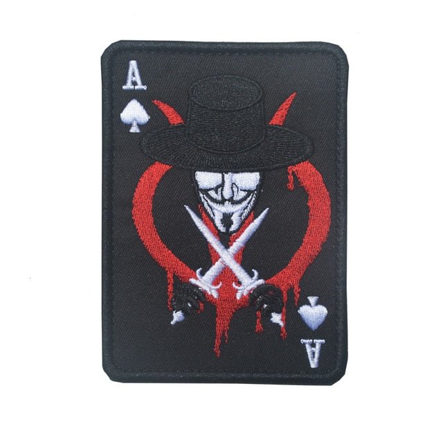 V for Vendetta Ace of Spades Card Patch